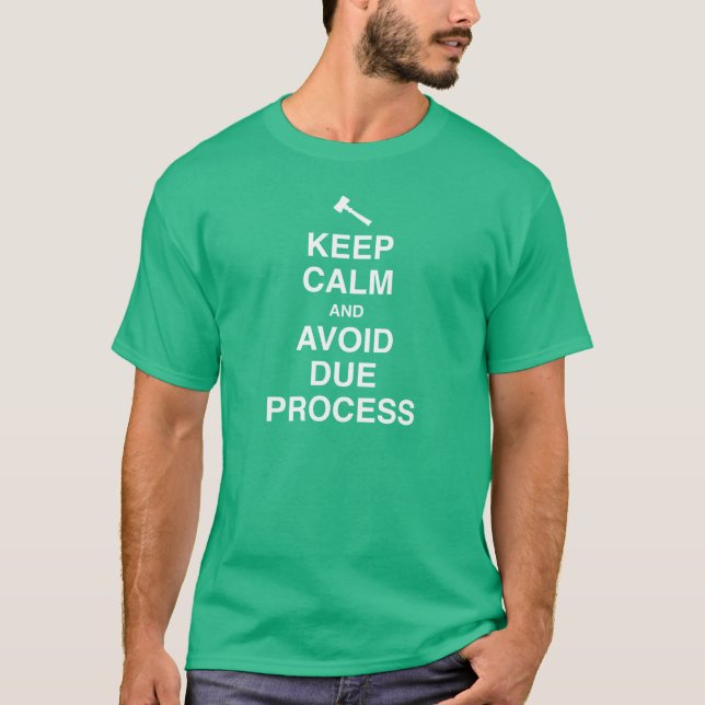 Behalten Sie Ruhe und vermeiden Sie passenden T-Shirt (Vorderseite)