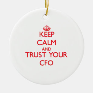 Behalten Sie Ruhe und vertrauen Sie Ihrem Cfo Keramikornament