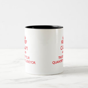 Behalten Sie Ruhe und vertrauen Sie Ihrem Zweifarbige Tasse