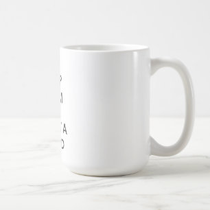 Behalten Sie Ruhe und wachsen Sie einen Bart Kaffeetasse