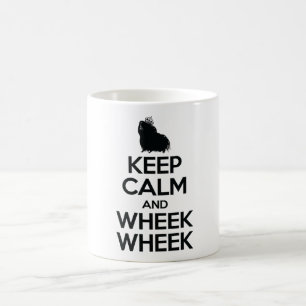 Behalten Sie Ruhe und Wheek Wheek Kaffeetasse
