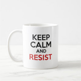Behalten Sie Ruhe und widerstehen Sie Kaffeetasse