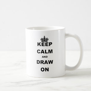 BEHALTEN SIE RUHE UND ZEICHNEN SIE AN KAFFEETASSE