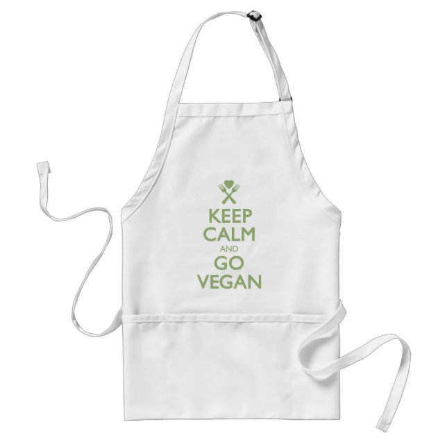 Behalten Sie Ruhe, vegan zu gehen Schürze (Vorne)