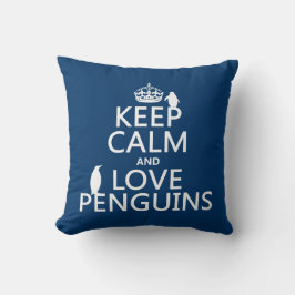 Behalten Sie Ruheund LiebePenguins (irgendeine Kissen