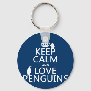 Behalten Sie Ruheund LiebePenguins (irgendeine Schlüsselanhänger