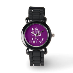 Behalten Sie Ruheund LiebePuffins (irgendeine Armbanduhr