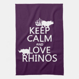 Behalten Sie Ruheund LiebeRhinos (irgendeine Handtuch