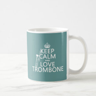 Behalten Sie Ruheund LiebeTrombone (irgendeine Kaffeetasse