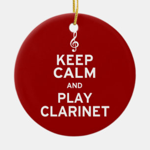 Behalten Sie Ruheund SpielClarinet Keramikornament