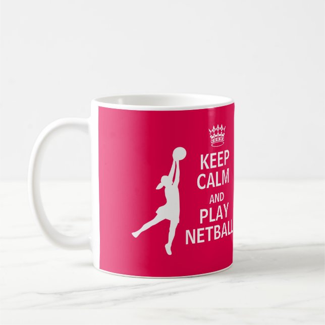 Behalten Sie Ruheund Spielnetball-Zitat Kaffeetasse (Links)