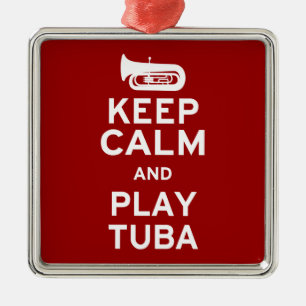 Behalten Sie Ruheund SpielTuba Silbernes Ornament