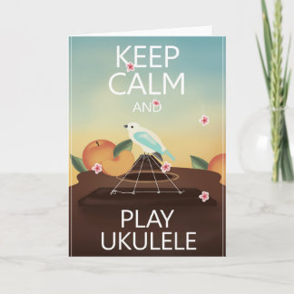 Behalten Sie Ruheund Spielukulele-Hawaiianer-Art Karte