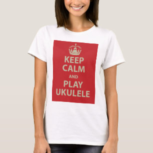 Behalten Sie Ruheund SpielUkulele T-Shirt