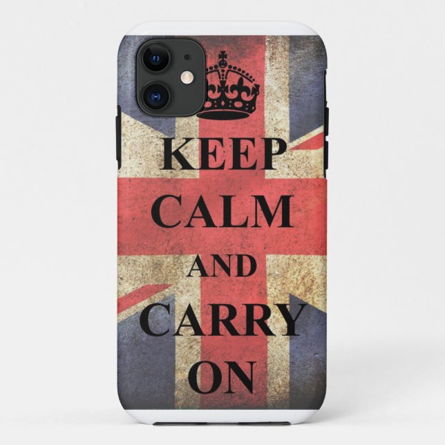 Behalten Sie ruhig, britische Flagge Case-Mate iPhone Hülle (Rückseite)