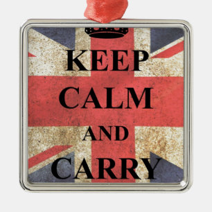 Behalten Sie ruhig, britische Flagge Ornament Aus Metall