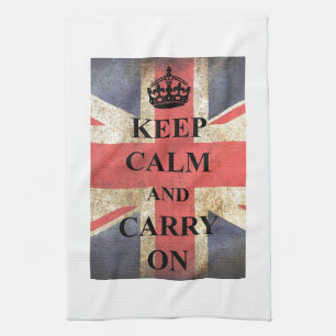Behalten Sie ruhig, britische Flagge weiterzumache Küchentuch