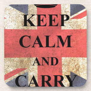 Behalten Sie ruhig, britische Flagge weiterzumache Untersetzer