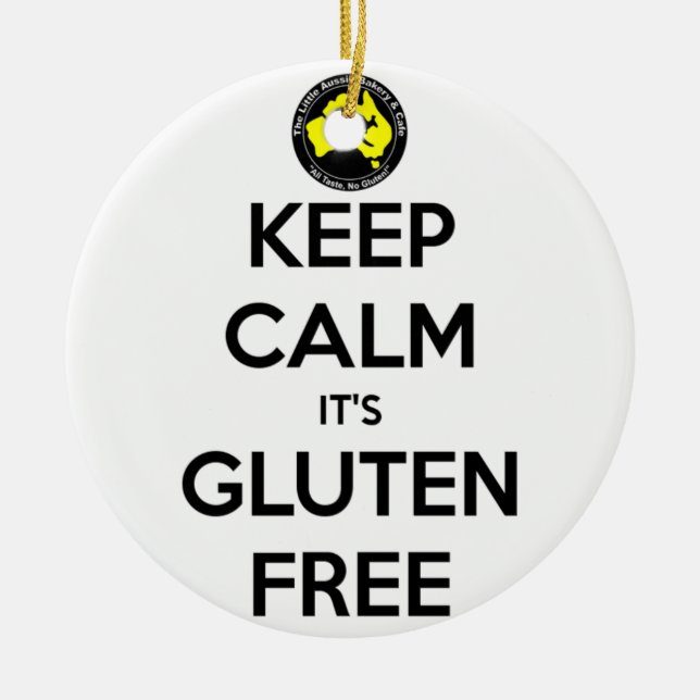 Behalten Sie ruhig es ist das freie Gluten Keramik Ornament (Vorne)