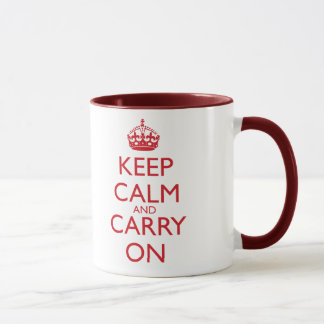 Behalten Sie ruhig u. machen Sie Tasse