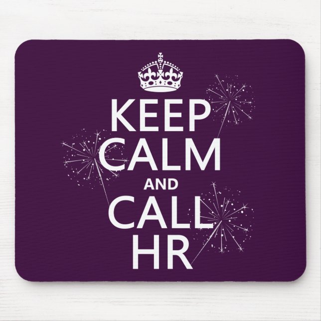 Behalten Sie ruhig und Anruf Stunde (irgendeine Mousepad (Vorne)