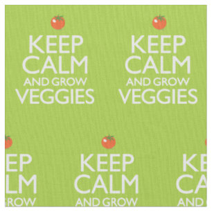 Behalten Sie ruhig und bauen Sie Veggies an Stoff