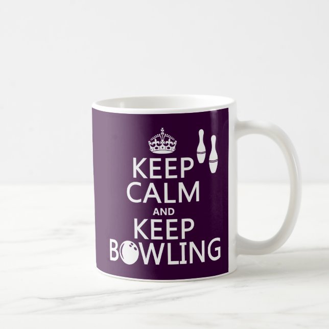 Behalten Sie ruhig und behalten Sie Bowling - alle Kaffeetasse (Rechts)