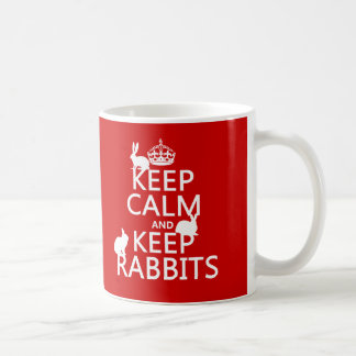 Behalten Sie ruhig und behalten Sie Kaninchen - Kaffeetasse