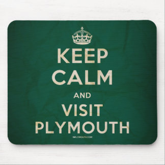 "Behalten Sie ruhig und Besuch Plymouth" Mousemat Mousepad