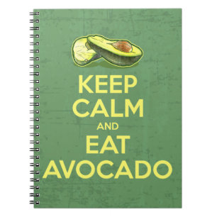 Behalten Sie ruhig und essen Sie Avocado Notizblock