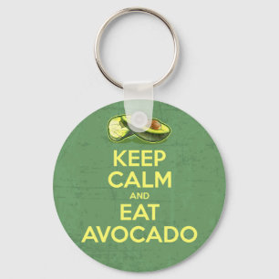 Behalten Sie ruhig und essen Sie Avocado Schlüsselanhänger