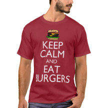 Behalten Sie ruhig und essen Sie Burger