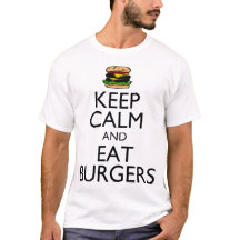 Behalten Sie ruhig und essen Sie Burger