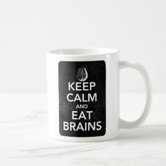 Behalten Sie ruhig und essen Sie Gehirn-Tasse Kaffeetasse