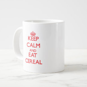 Behalten Sie ruhig und essen Sie Getreide Jumbo-Tasse