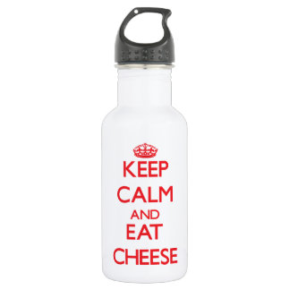 Behalten Sie ruhig und essen Sie Käse Edelstahlflasche
