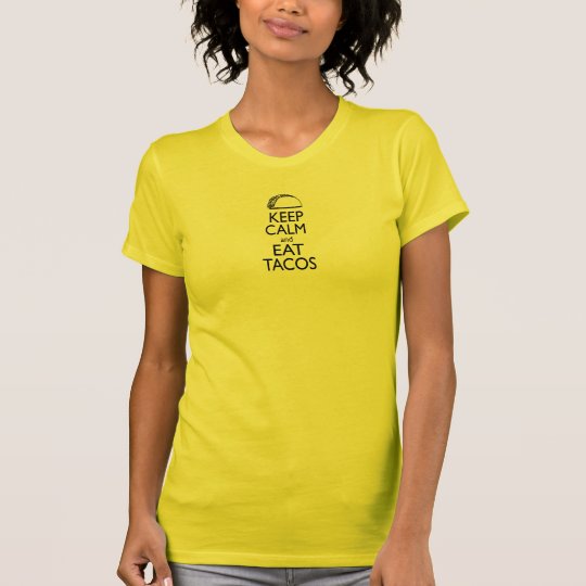 Behalten Sie ruhig und essen Sie Tacos-T-Shirt T-Shirt