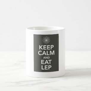 BEHALTEN SIE RUHIG UND ESSEN SIE VERZEICHNIS DER KAFFEETASSE