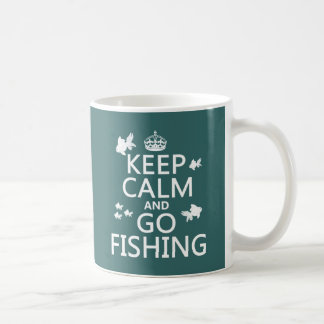 Behalten Sie ruhig und gehen Sie zu fischen Kaffeetasse