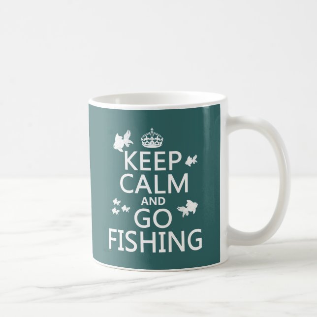 Behalten Sie ruhig und gehen Sie zu fischen Kaffeetasse (Rechts)