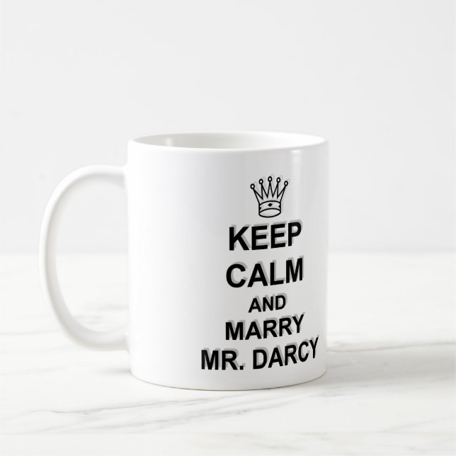 Behalten Sie ruhig und heiraten Sie Herrn Darcy - Kaffeetasse (Links)