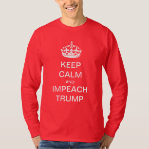 Behalten Sie ruhig und klagen Sie Trumpf an T-Shirt