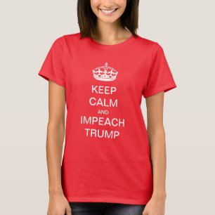 Behalten Sie ruhig und klagen Sie Trumpf an T-Shirt