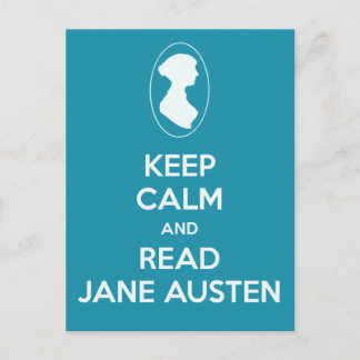 Behalten Sie ruhig und lesen Sie aquamarine Postkarte