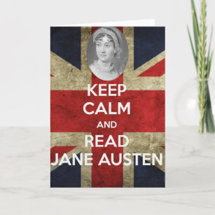 Behalten Sie ruhig und lesen Sie Jane Austen Karte