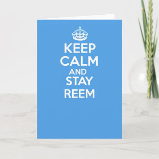 Behalten Sie ruhig und machen Sie Grußkarte - REEM Karte