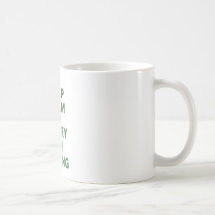 Behalten Sie ruhig und machen Sie weiter zu backen Kaffeetasse