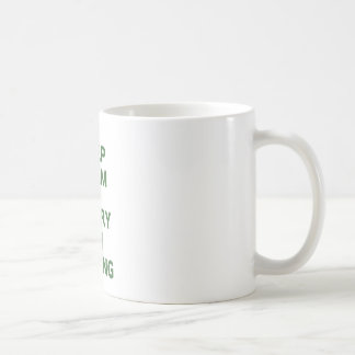 Behalten Sie ruhig und machen Sie weiter zu backen Kaffeetasse