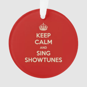 Behalten Sie ruhig und singen Sie Showtunes Ornament