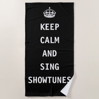 Behalten Sie ruhig und singen Sie Showtunes Strandtuch